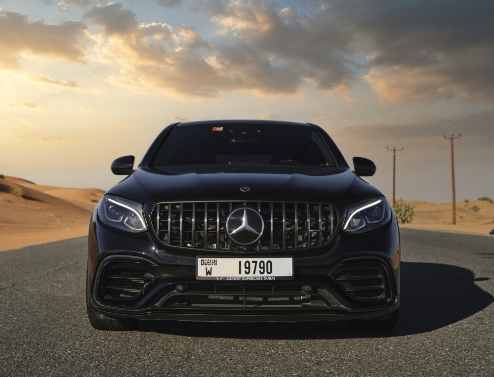 zwart Mercedes-Benz AMG GLC 63 Coupé 2018
